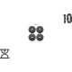 10 кг (4x2.5) дисков, покрытых пластиком (31 мм)
