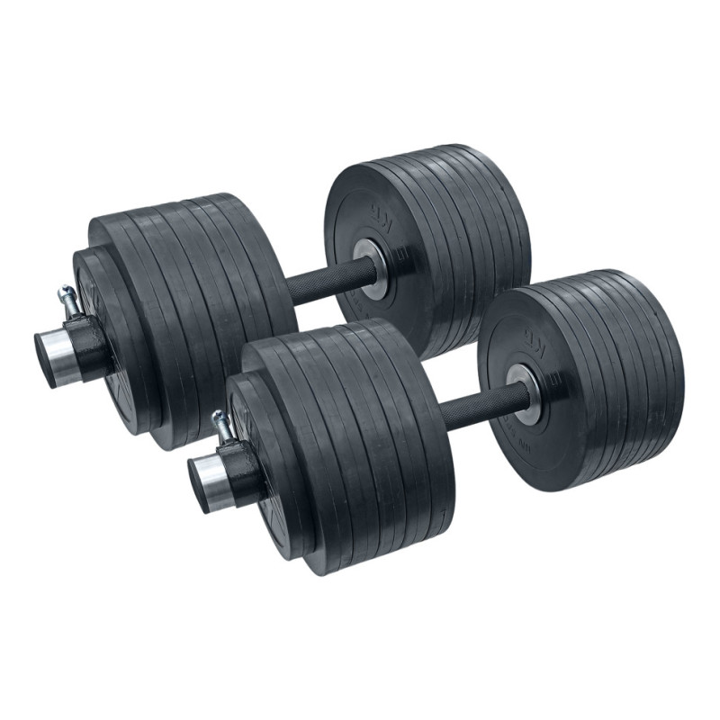 Гантелі гумові олімпійські RN-Sport 2 шт. по 62 кг.